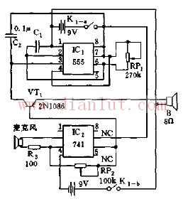 Throat replacement device circuit for simple voice loss