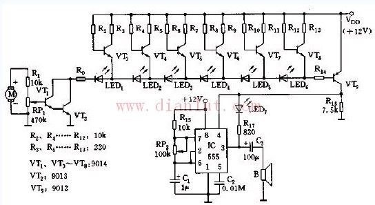 Motorcycle speed display alarm circuit