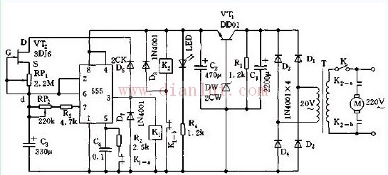 Intermittent time adjustable timer circuit