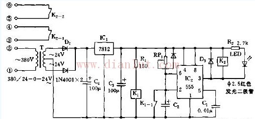 Industrial time relay circuit