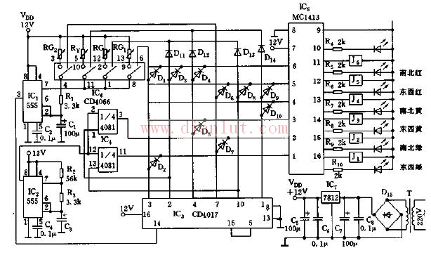 Traffic signal control machine circuit schematic