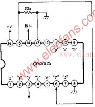 CMOS programmable N divider counter circuit diagram