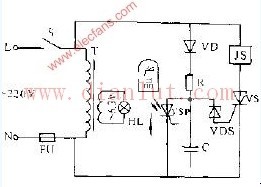 Circuit operation principle of light control thyristor counter
