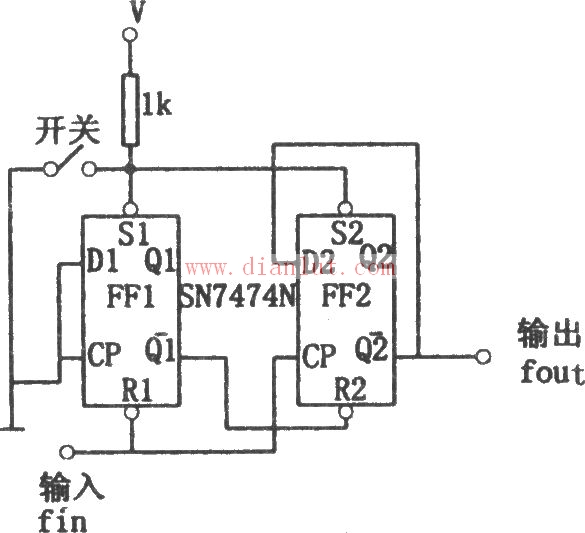 Frequency dividing circuit three