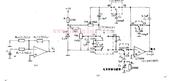 Humidity and voltage conversion circuit