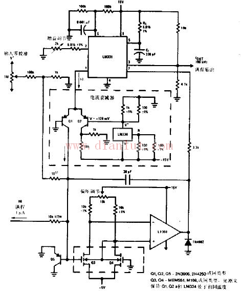 Micro-amplifier frequency converter electronic circuit