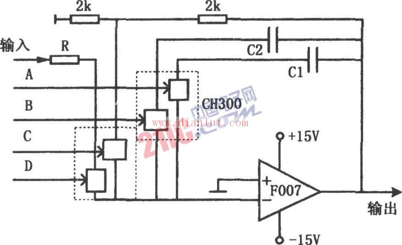 Controllable integrator circuit schematic