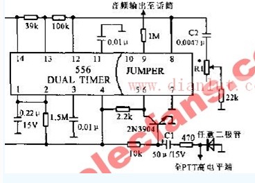 1800Mz monophonic burst circuit