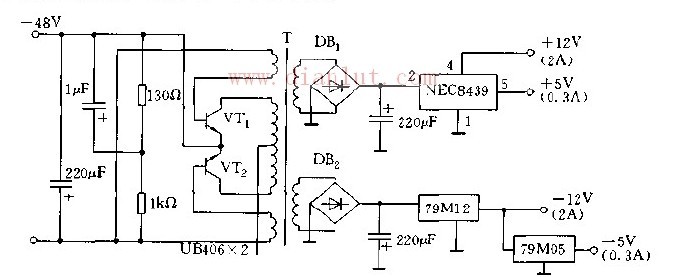 Small program-controlled switch power supply system circuit schematic