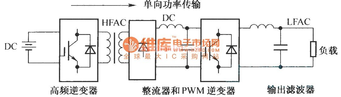 Unidirectional voltage source inverter circuit