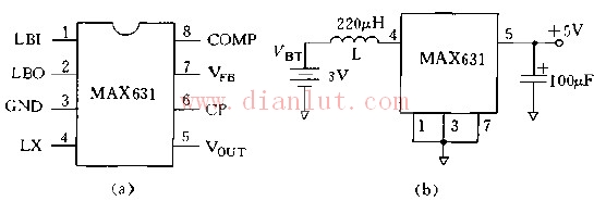 MAX631 based boost converter circuit diagram