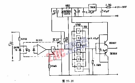 Control circuit composed of six inverters and push-pull circuits