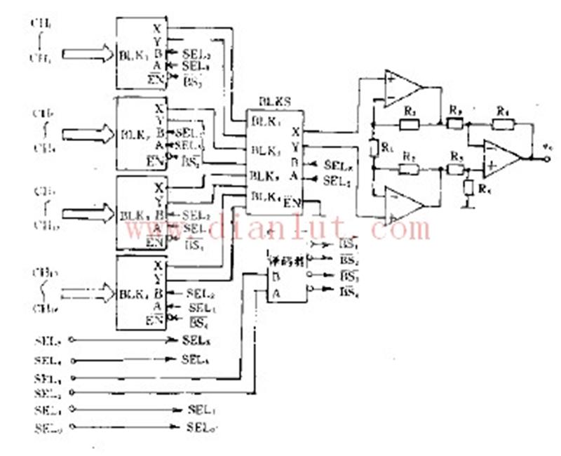 Analog multiplexer switching circuit with isolated selection