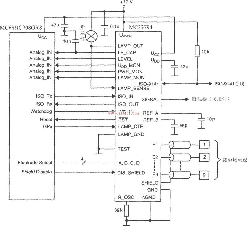 MC33794 and microcontroller wiring circuit