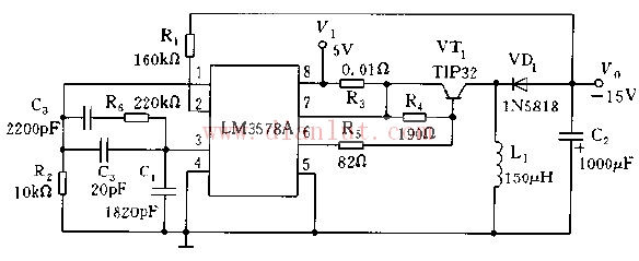 DC/DC converter circuit diagram using LM3578A