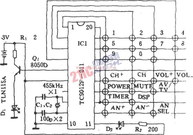 Remote transmitter circuit