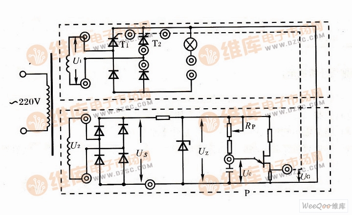Single-phase full-wave controlled rectifier experiment line