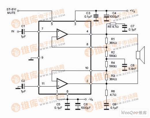 BTL output mode application production circuit