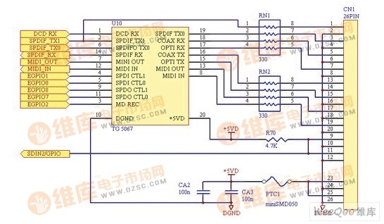 Main card digital output part circuit