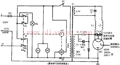 Sanle WP-650A computerized microwave oven circuit