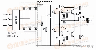 Power conversion part circuit diagram