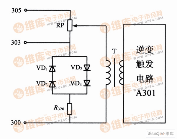 Schematic diagram of the feedback circuit