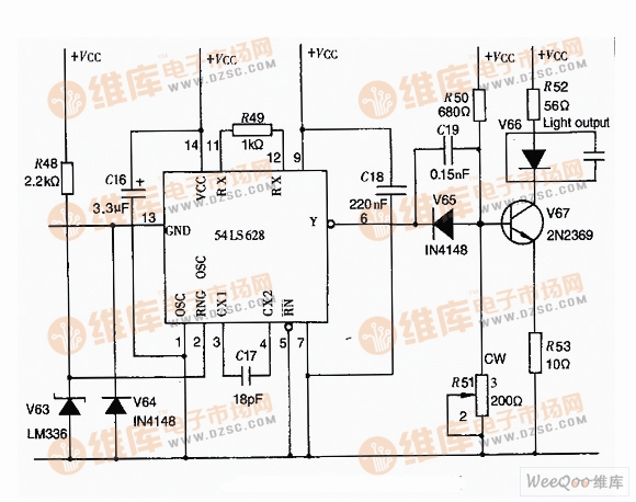 VCO and driver circuit schematic