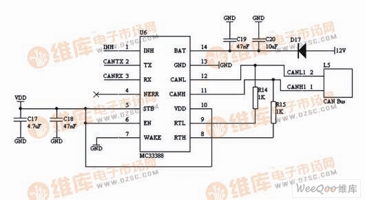 Interface circuit based on MC33388