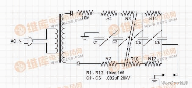 Short version of Marx generator circuit