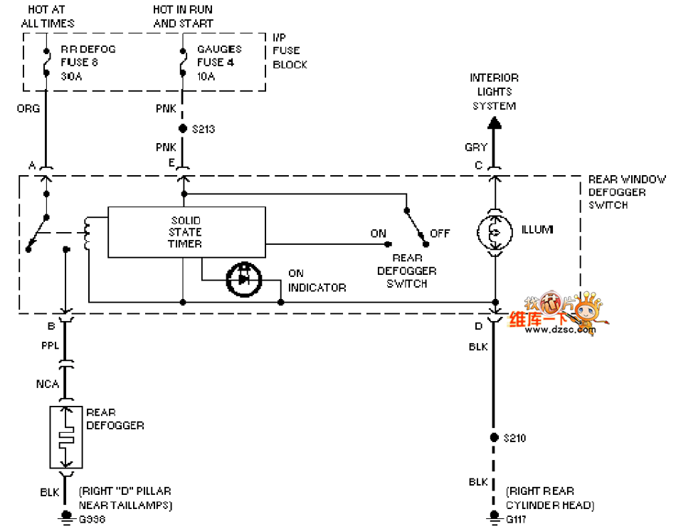 GM 97 Oldsmobile ACHIEVA cruise control circuit diagram