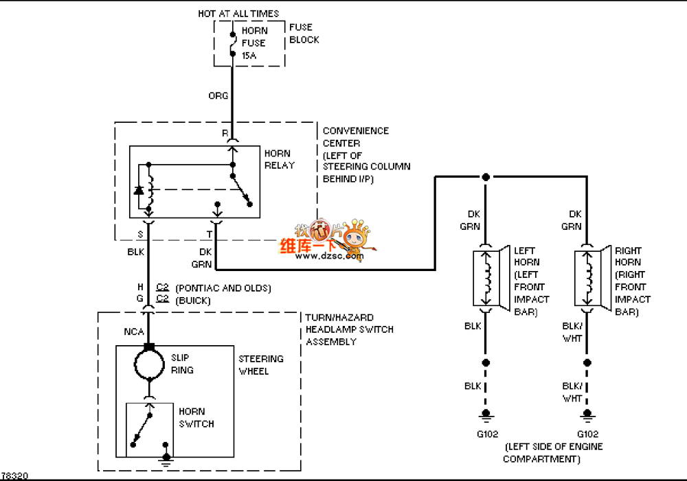 General 95 Ozmobi ACHIEVA charging system circuit diagram