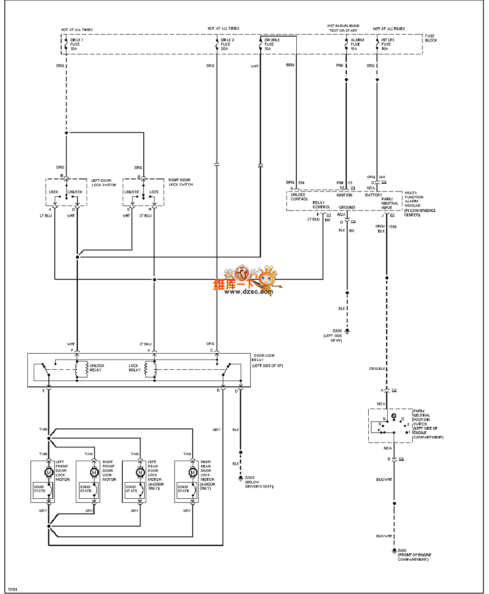 Universal 95 Oldsmobile ACHIEVA Dashboard Circuit Diagram