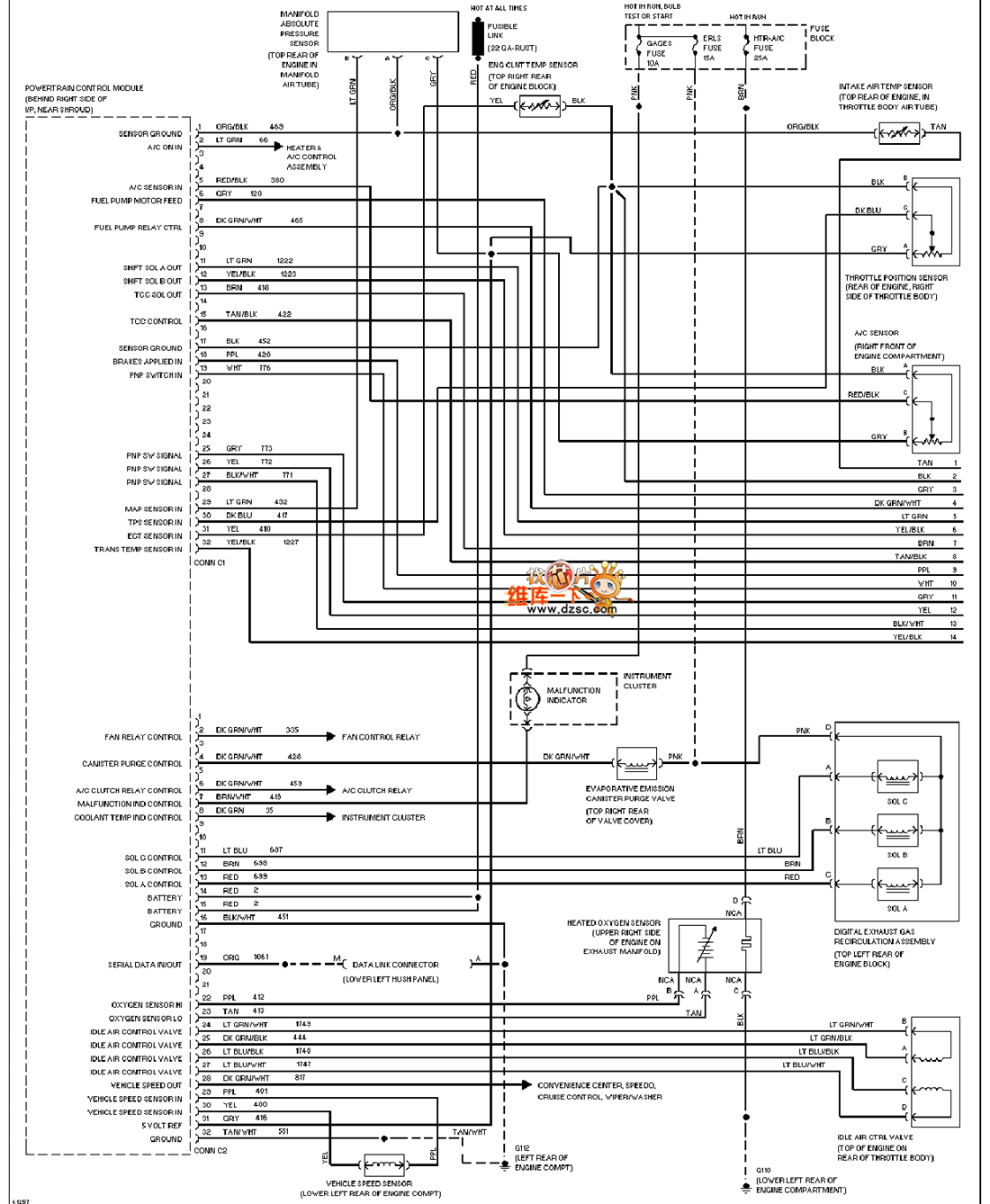 General Ozmobier 2.3L engine performance circuit diagram