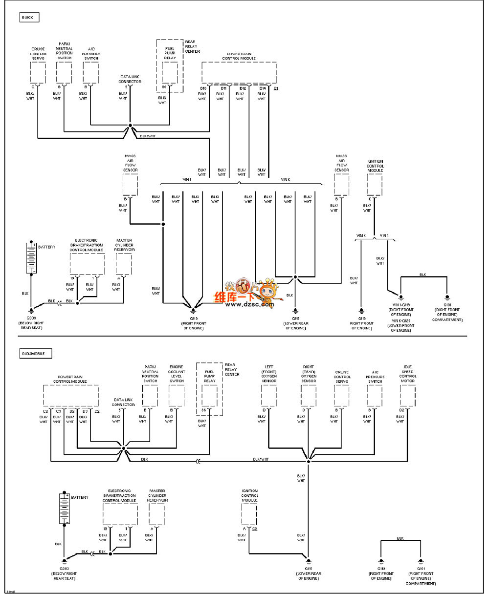 Universal Oldsmobile Billing Distribution Circuit Diagram