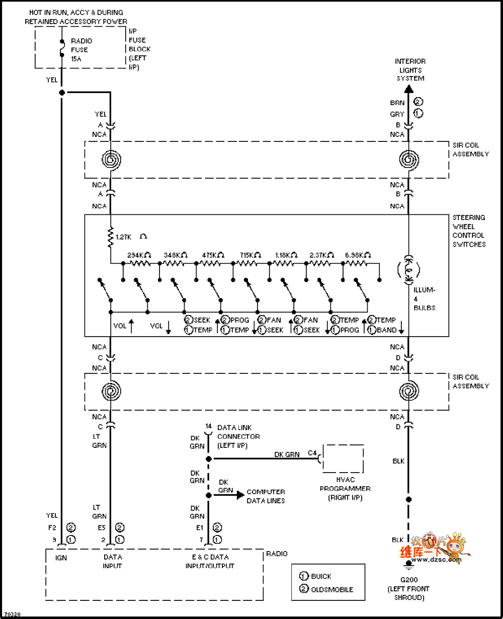 Universal Oldsmobile Steering Wheel Control Circuit Diagram