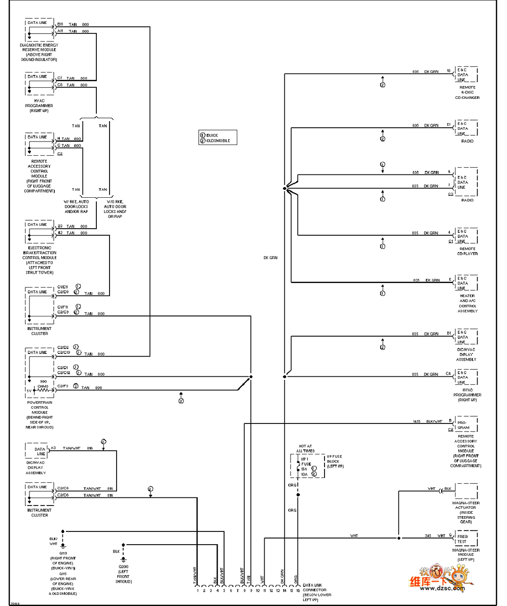 General Ozmobi self-diagnosis connector circuit diagram