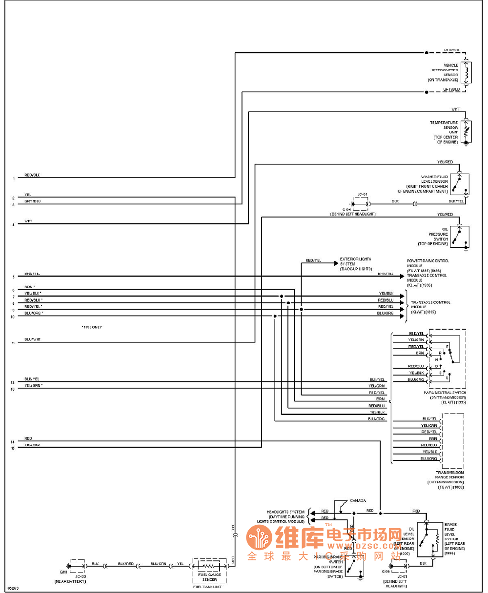 Mazda 626--dashboard circuit diagram 2
