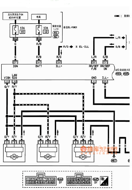 Dongfeng Nissan Sunshine Air Conditioning System Circuit Diagram II