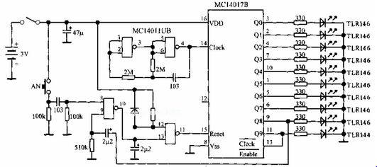 Playing badminton game machine circuit principle