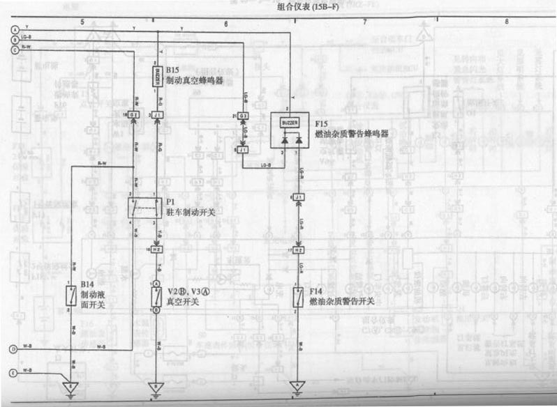 Toyota Coaster Bus Combination Meter Circuit Diagram