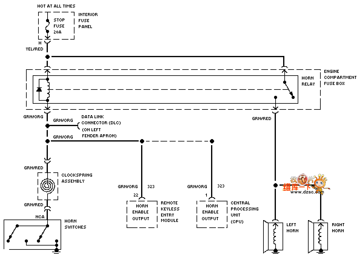 Mazda 94PROBE speaker circuit diagram
