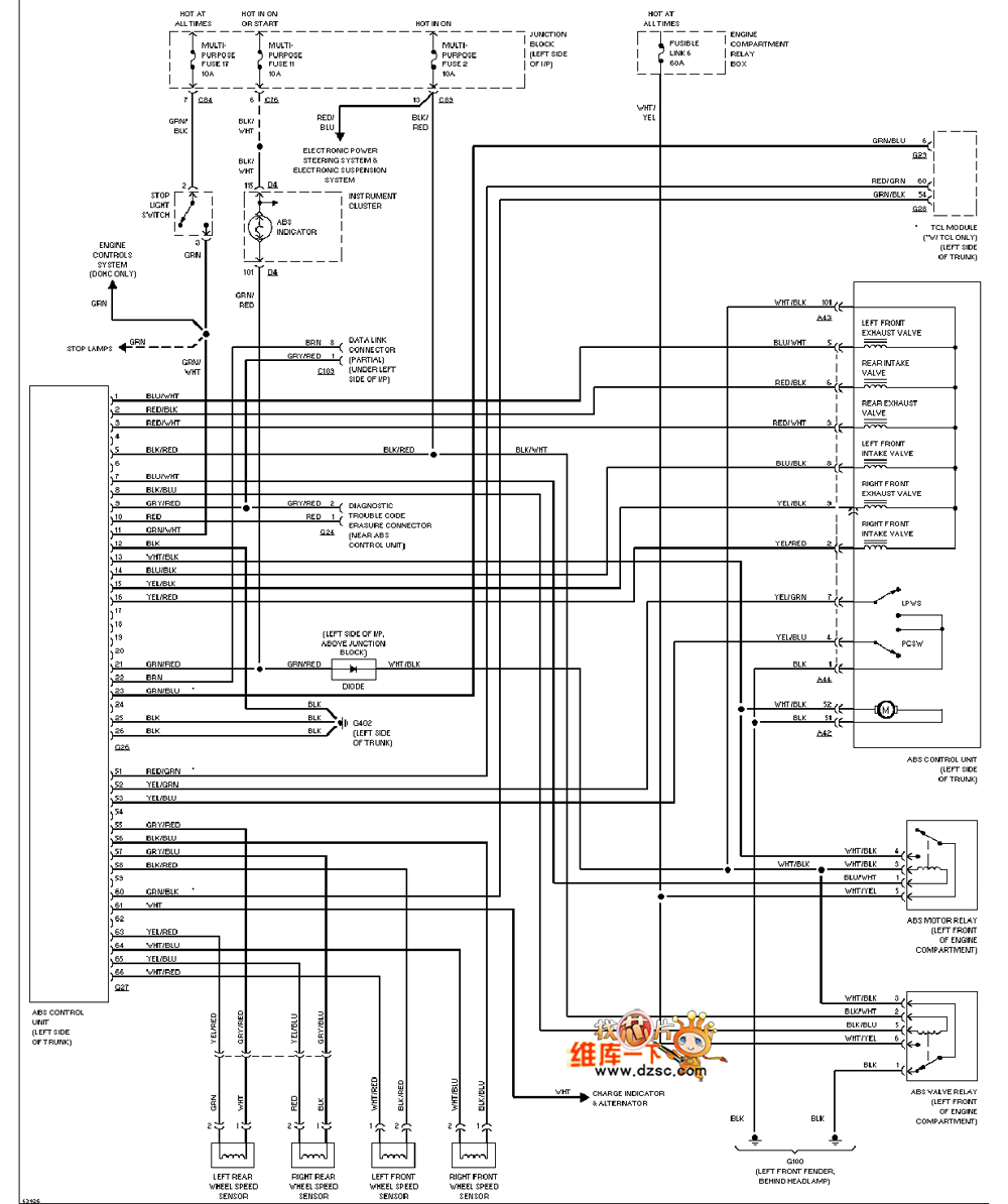 Mazda 96DIAMANTEABS circuit diagram