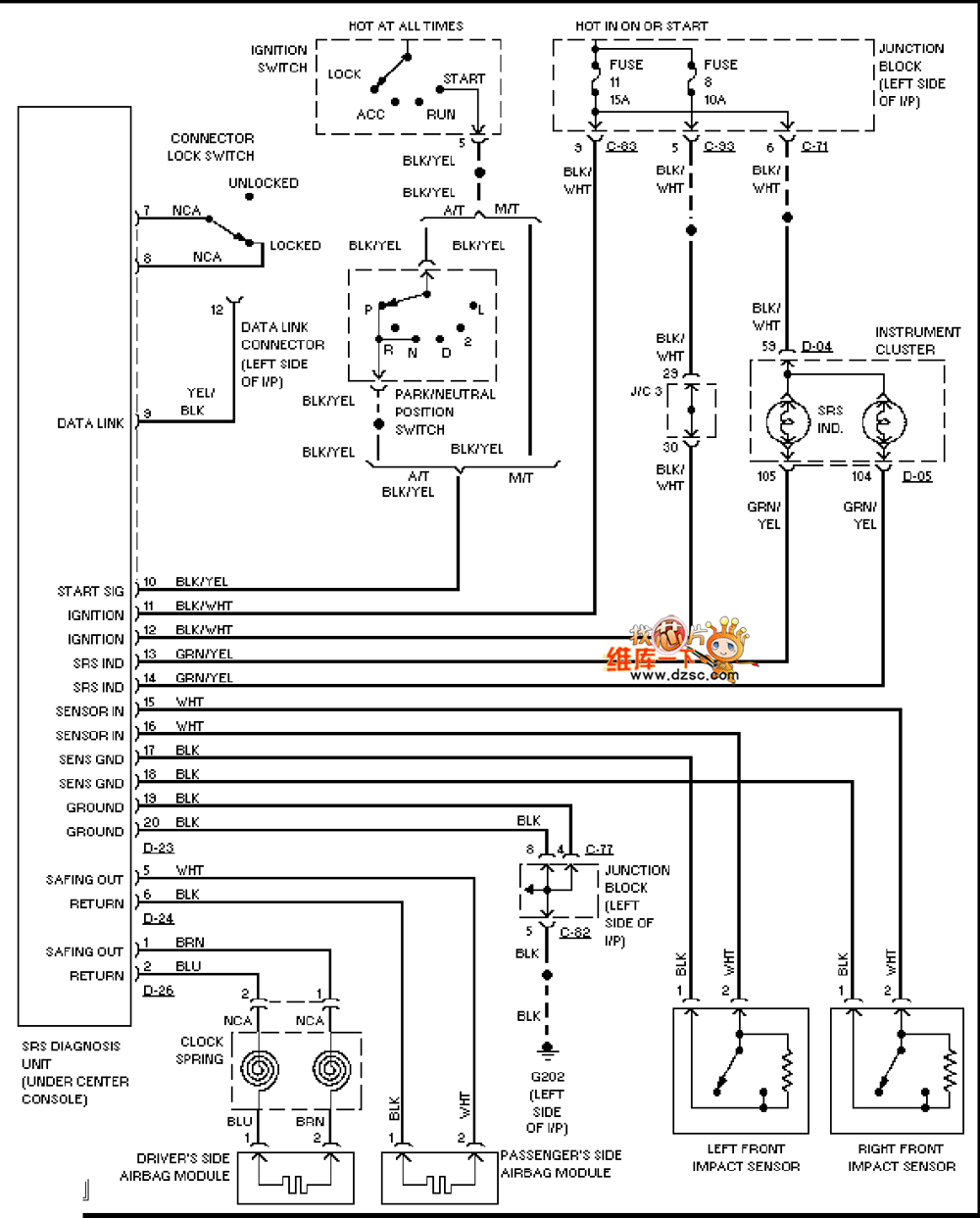 Mazda 953000GT additional protection device circuit diagram