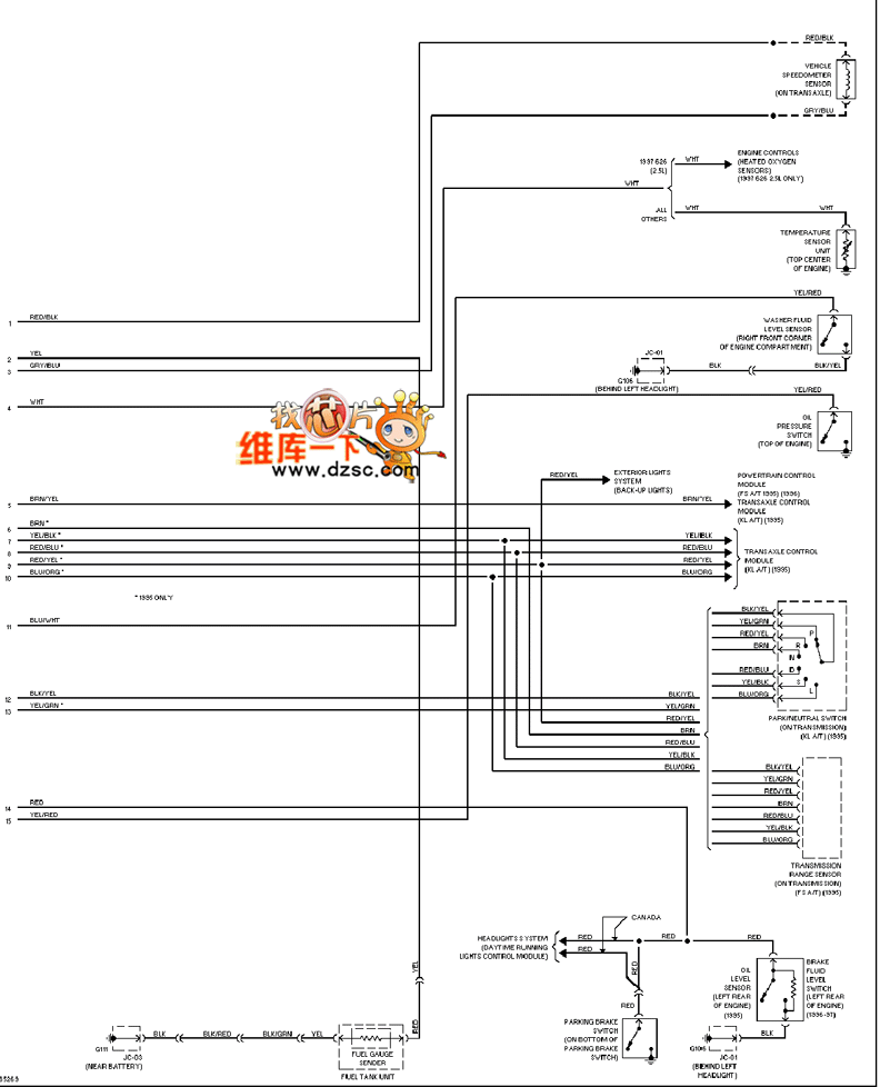 Mazda 626 Dashboard Circuit Diagram 2