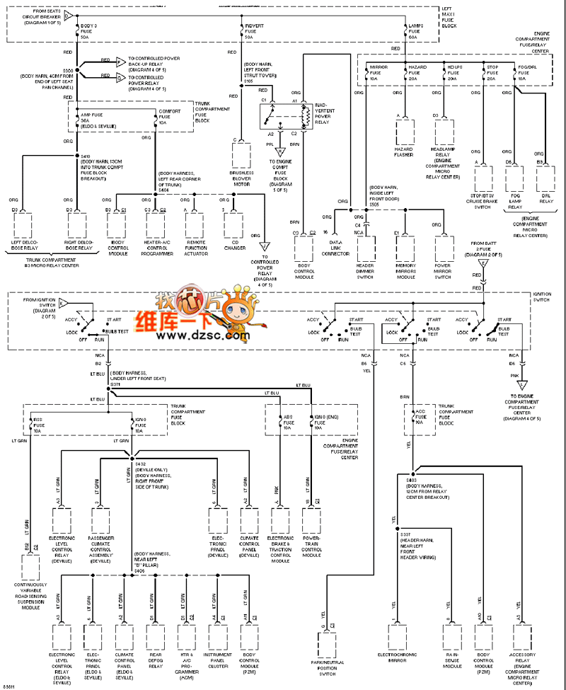 Cadillac deville power distribution circuit diagram 3