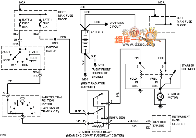 Cadillac deville starting system circuit diagram