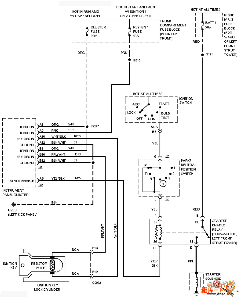 Cadillac car master key circuit diagram