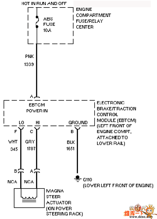 Kaidi Lake electronically controlled power steering circuit diagram
