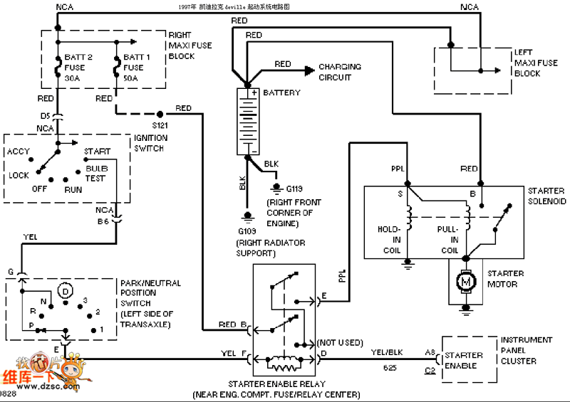 Kaidi Lake starting system circuit diagram