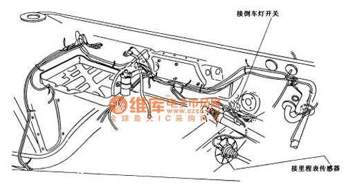 Santana 2000 sedan speed odometer sensor layout circuit diagram